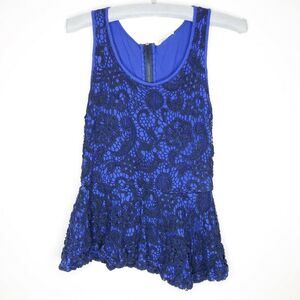 Anthropologie Meadow Rue Women's Sleeveless Lace Overlay Tank Top Size XS